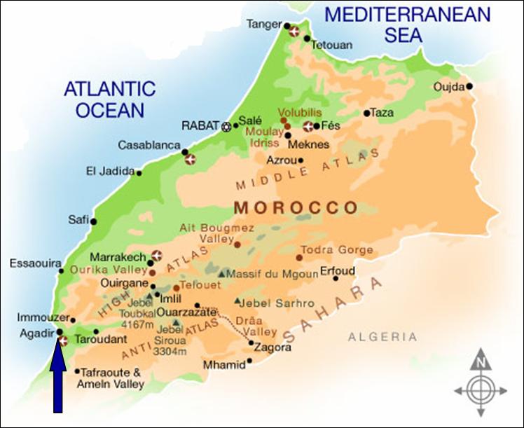 Mapa de Agadir