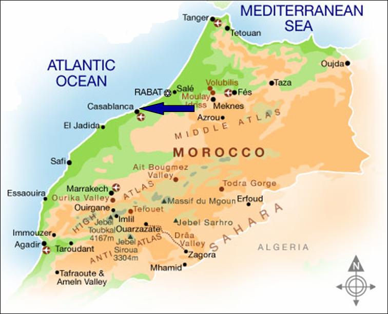 Mapa de Casablanca