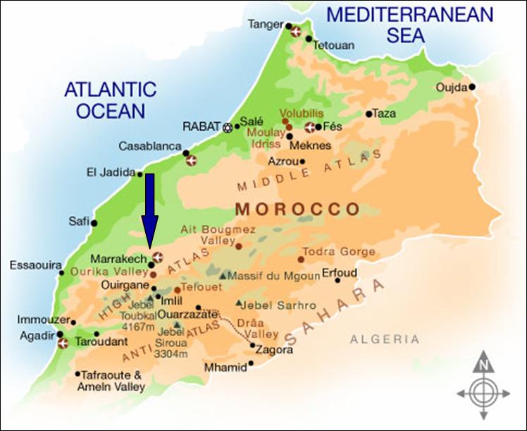 Mapa de Marrakech